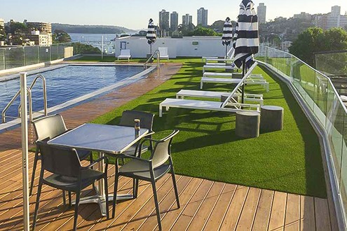 Artificial grass by home pool Artificial grass by home pool